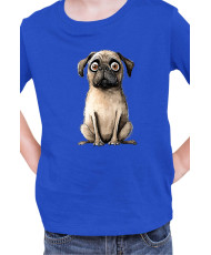 Детска Тениска Funny Dogs Breeds Pug 02