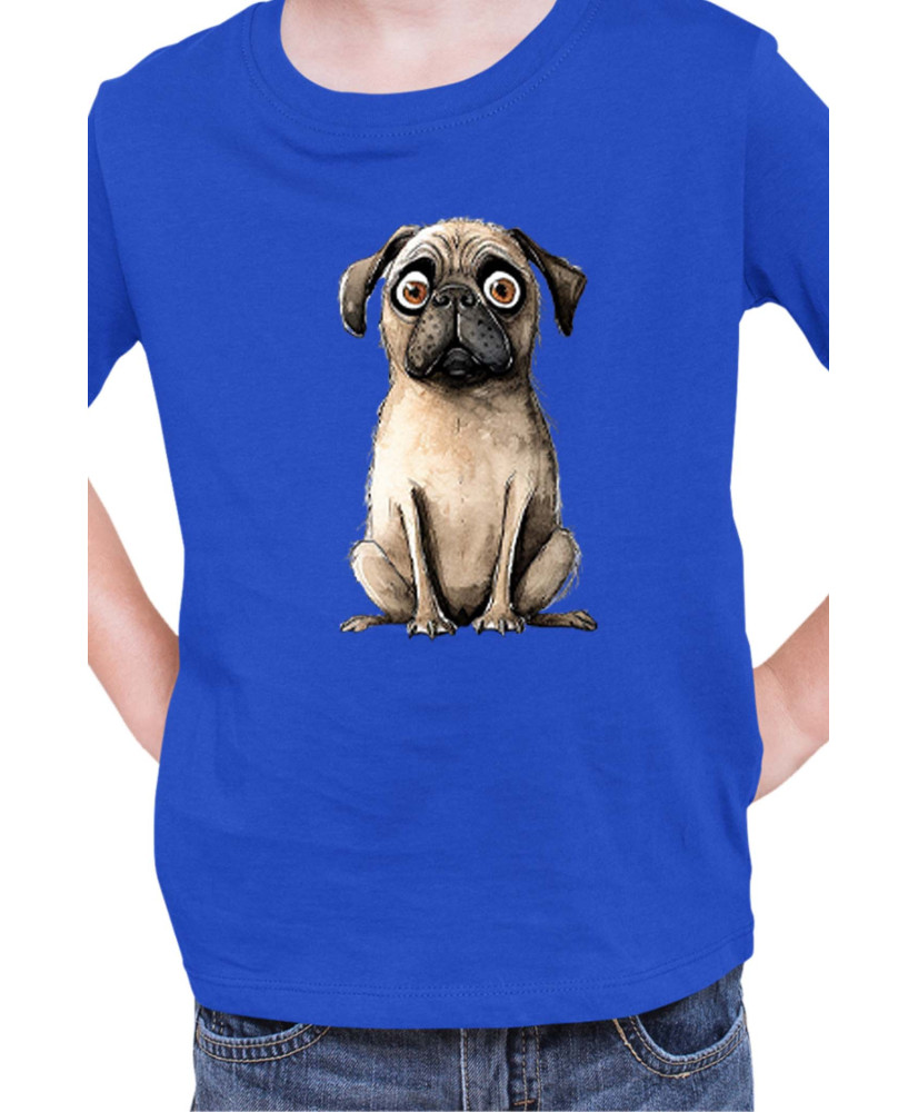 Детска Тениска Funny Dogs Breeds Pug 02