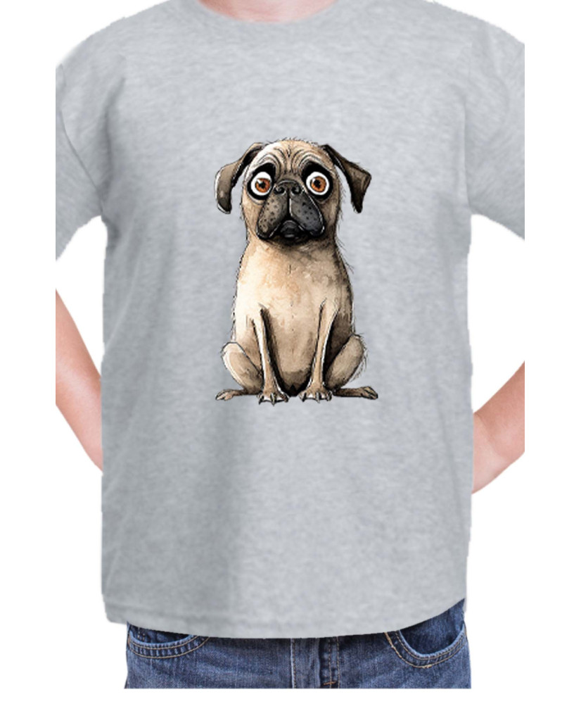 Детска Тениска Funny Dogs Breeds Pug 02