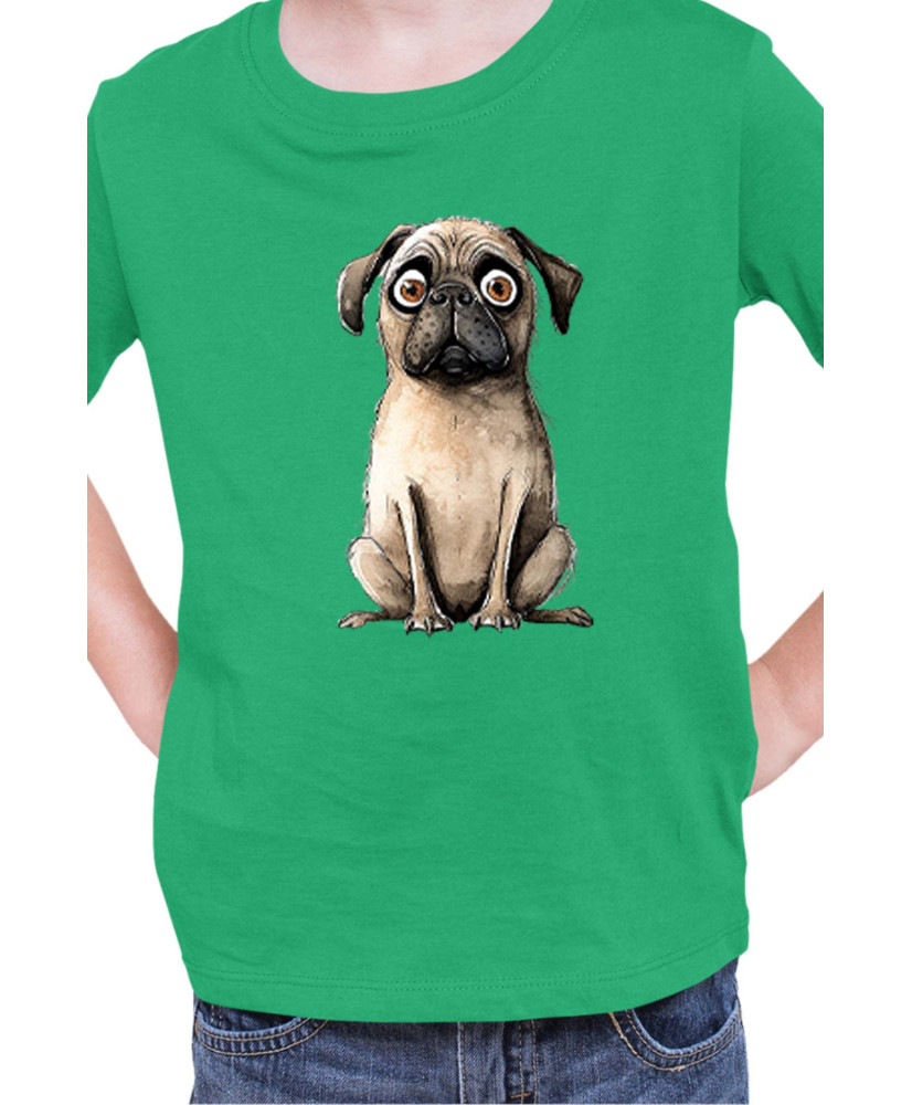 Детска Тениска Funny Dogs Breeds Pug 02