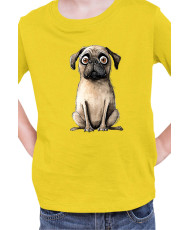 Детска Тениска Funny Dogs Breeds Pug 02