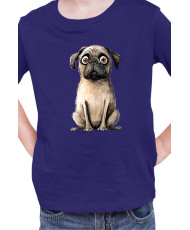 Детска Тениска Funny Dogs Breeds Pug 02