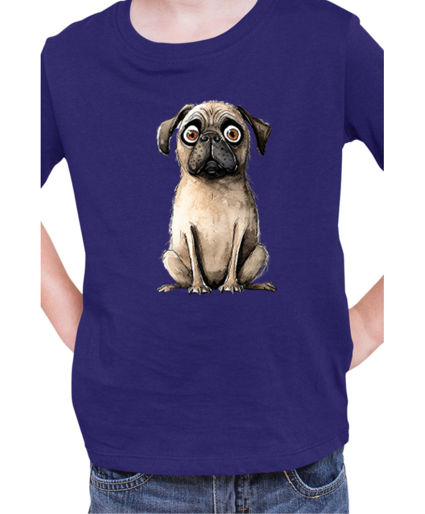 Детска Тениска Funny Dogs Breeds Pug 02