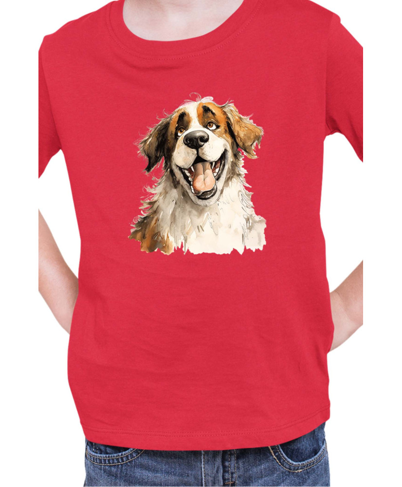 Детска Тениска Funny Dogs Breeds Saint Bernard