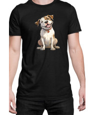 Мъжка Тениска Funny Dogs Breeds American Bulldog