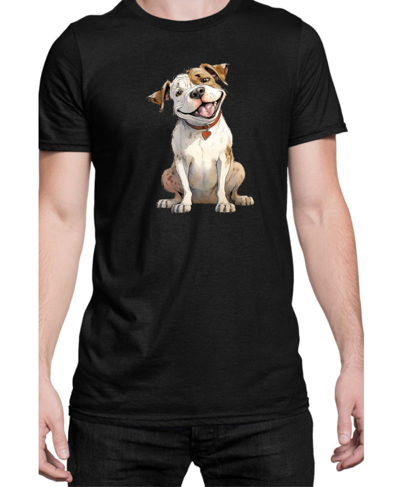 Мъжка Тениска Funny Dogs Breeds American Bulldog