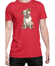 Мъжка Тениска Funny Dogs Breeds American Bulldog