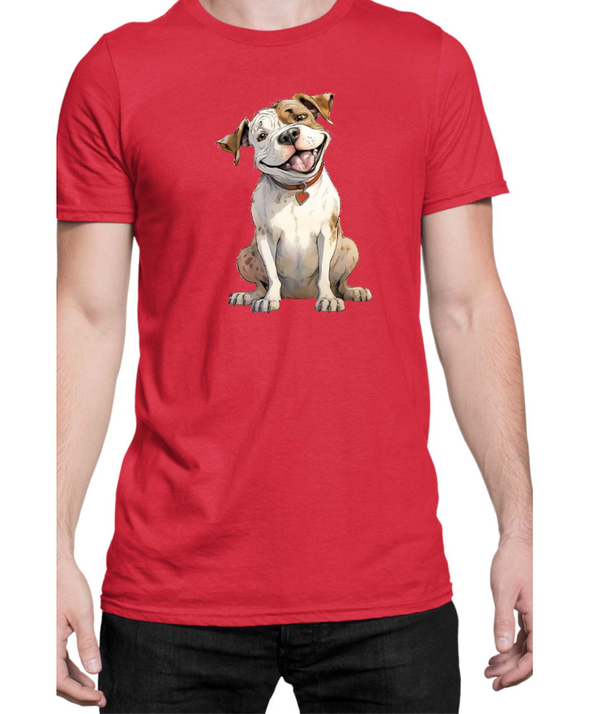 Мъжка Тениска Funny Dogs Breeds American Bulldog