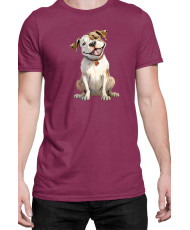 Мъжка Тениска Funny Dogs Breeds American Bulldog