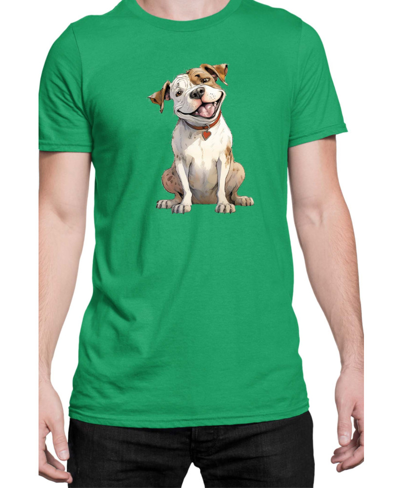 Мъжка Тениска Funny Dogs Breeds American Bulldog