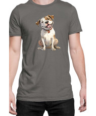 Мъжка Тениска Funny Dogs Breeds American Bulldog