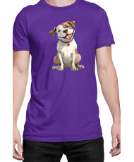 Мъжка Тениска Funny Dogs Breeds American Bulldog