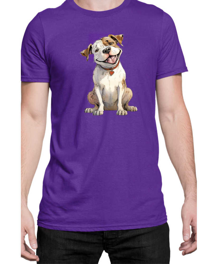 Мъжка Тениска Funny Dogs Breeds American Bulldog