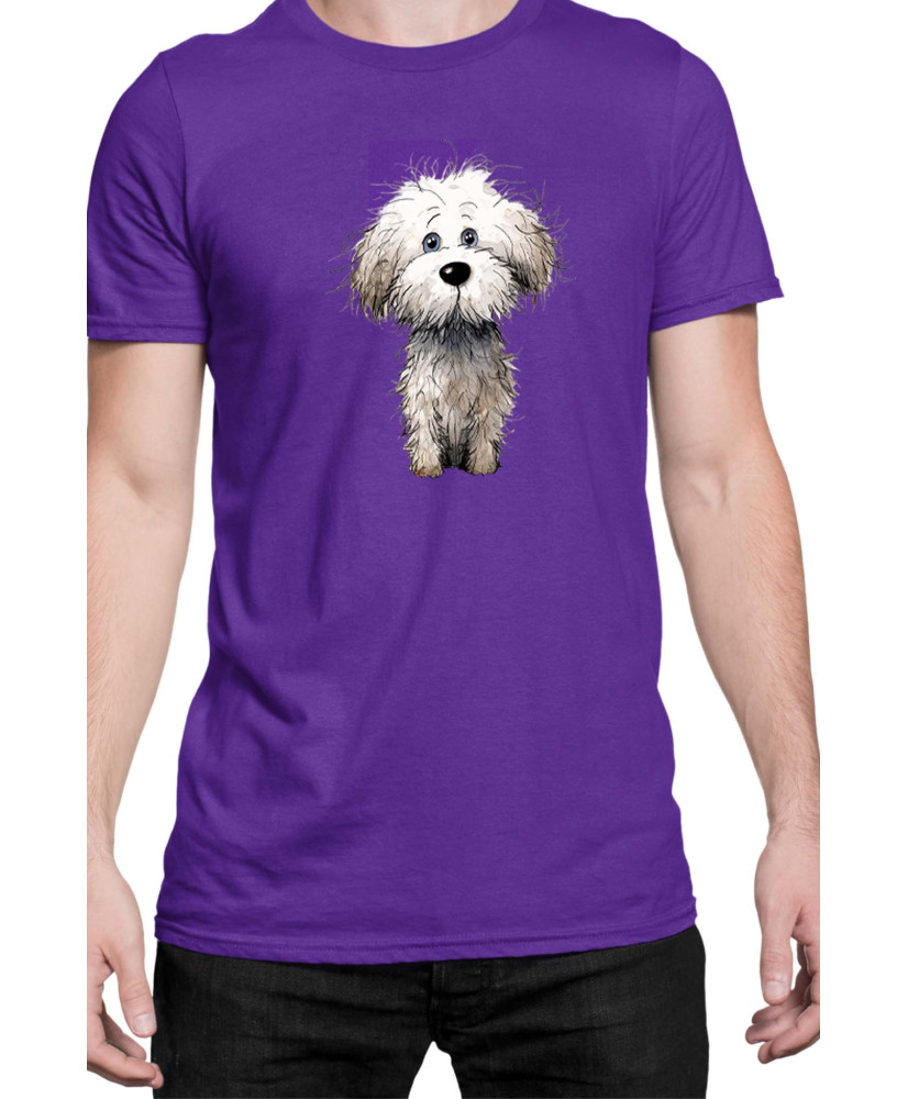 Мъжка Тениска Funny Dogs Breeds Bichon Frise