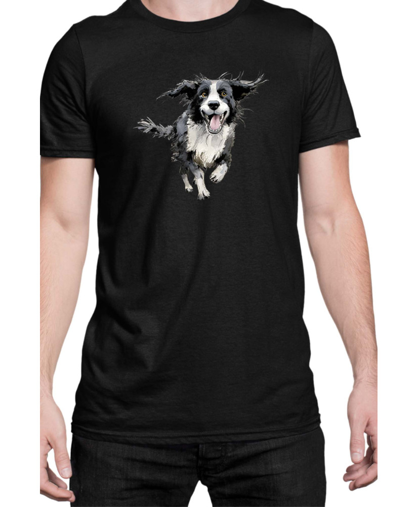 Мъжка Тениска Funny Dogs Breeds Border Collie 02