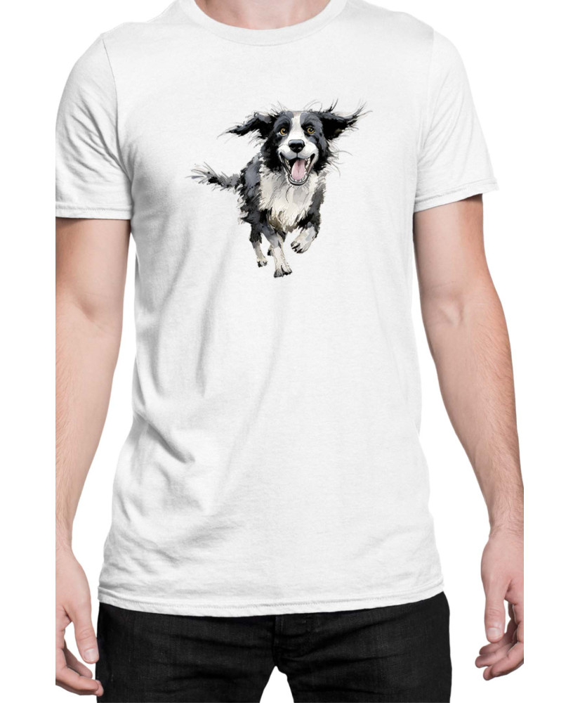 Мъжка Тениска Funny Dogs Breeds Border Collie 02