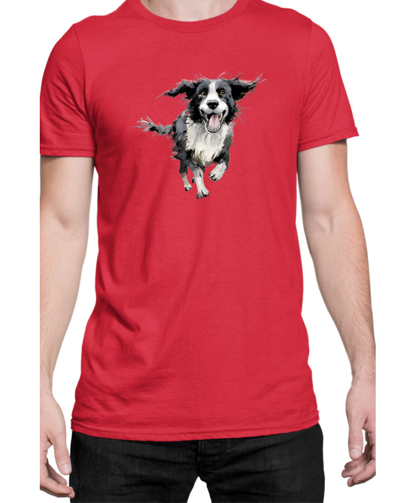 Мъжка Тениска Funny Dogs Breeds Border Collie 02