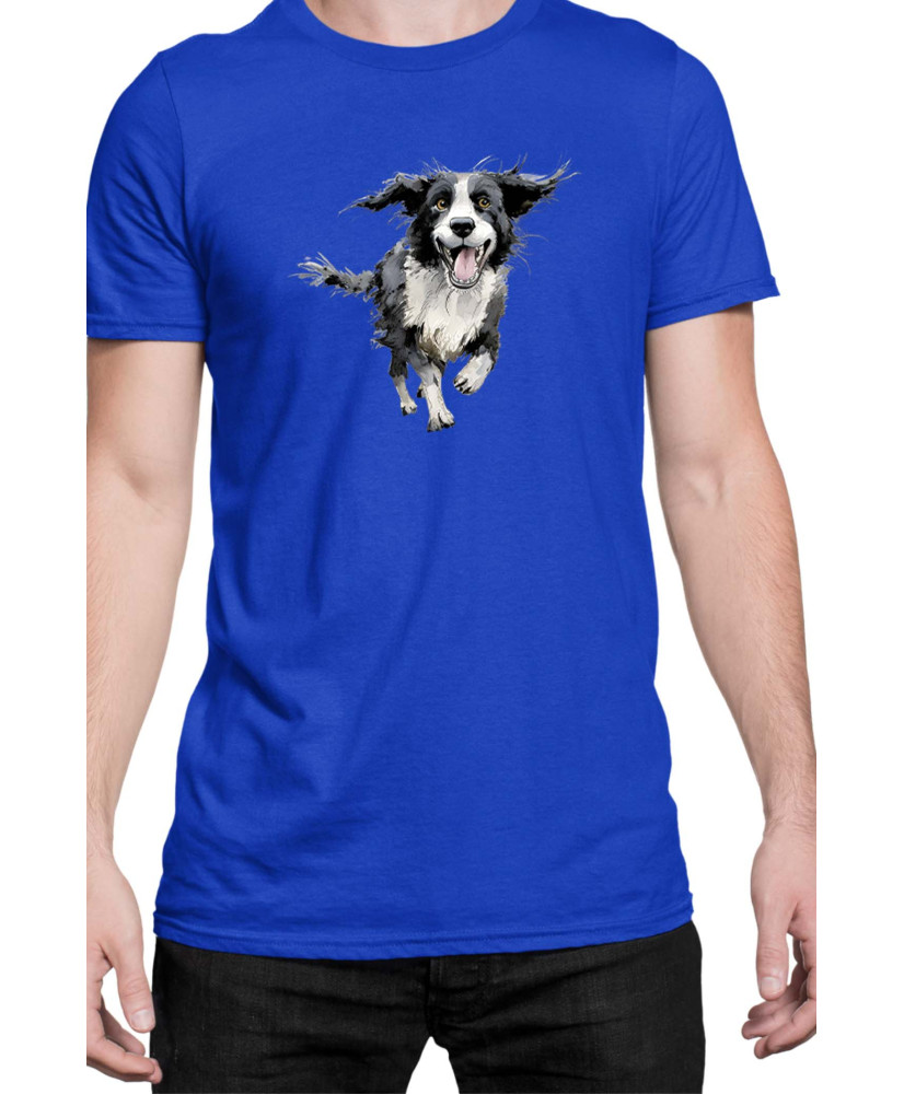 Мъжка Тениска Funny Dogs Breeds Border Collie 02