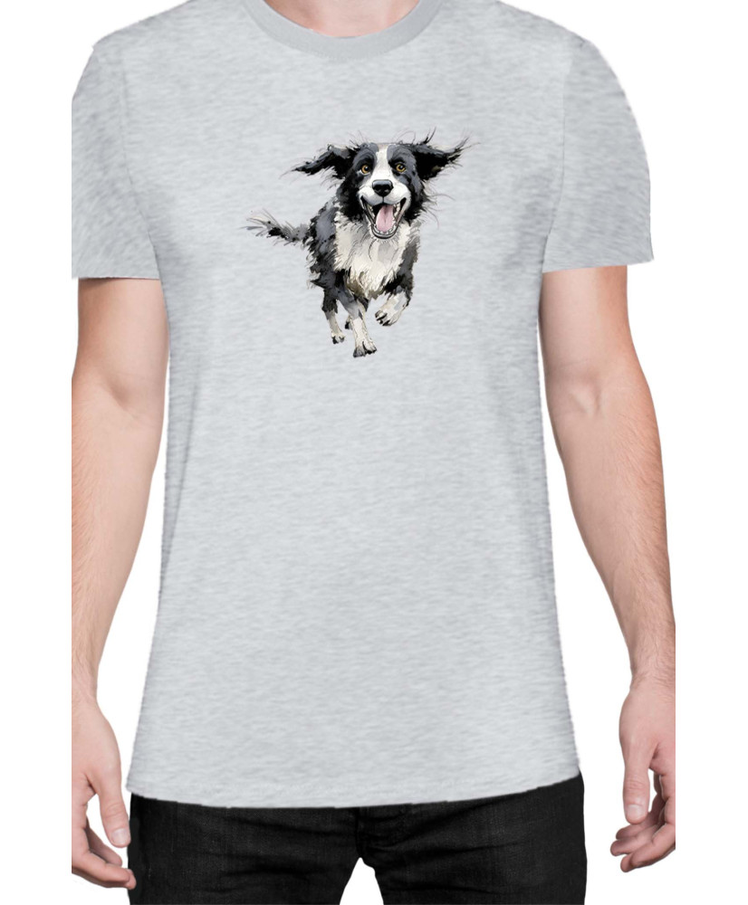 Мъжка Тениска Funny Dogs Breeds Border Collie 02
