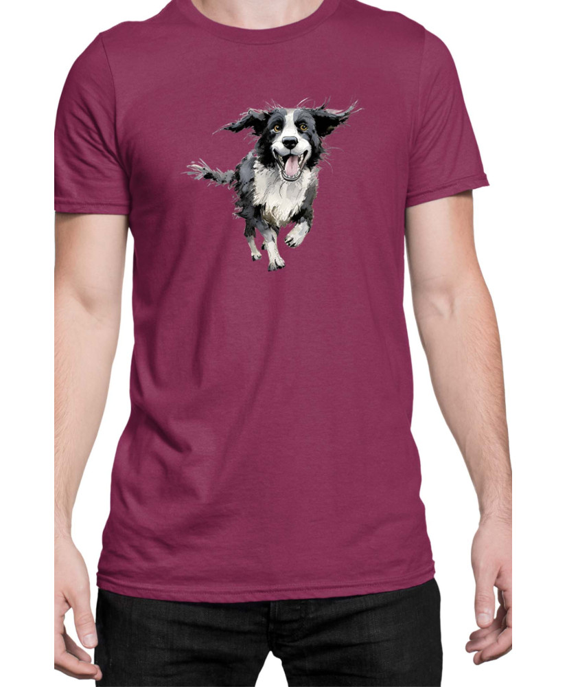 Мъжка Тениска Funny Dogs Breeds Border Collie 02