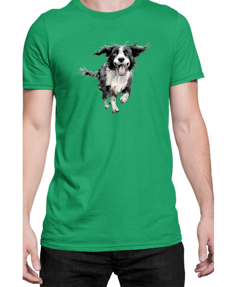 Мъжка Тениска Funny Dogs Breeds Border Collie 02