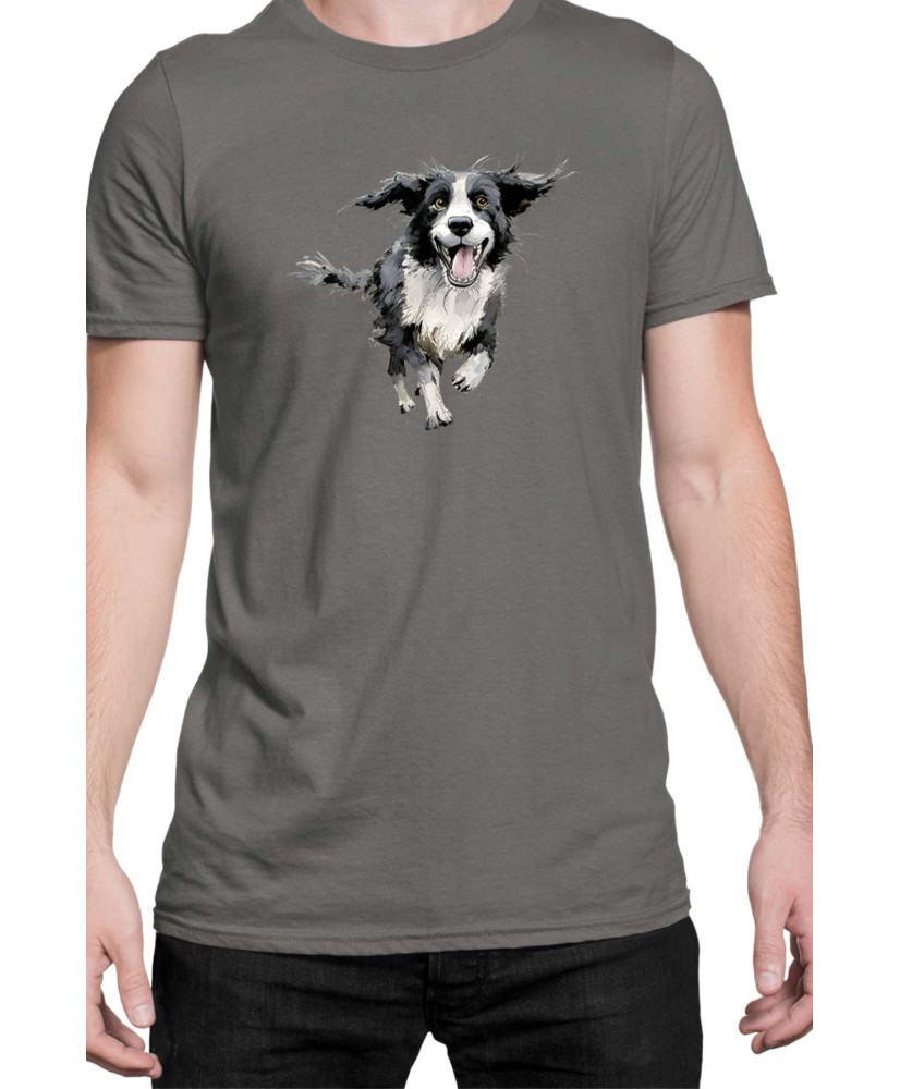 Мъжка Тениска Funny Dogs Breeds Border Collie 02