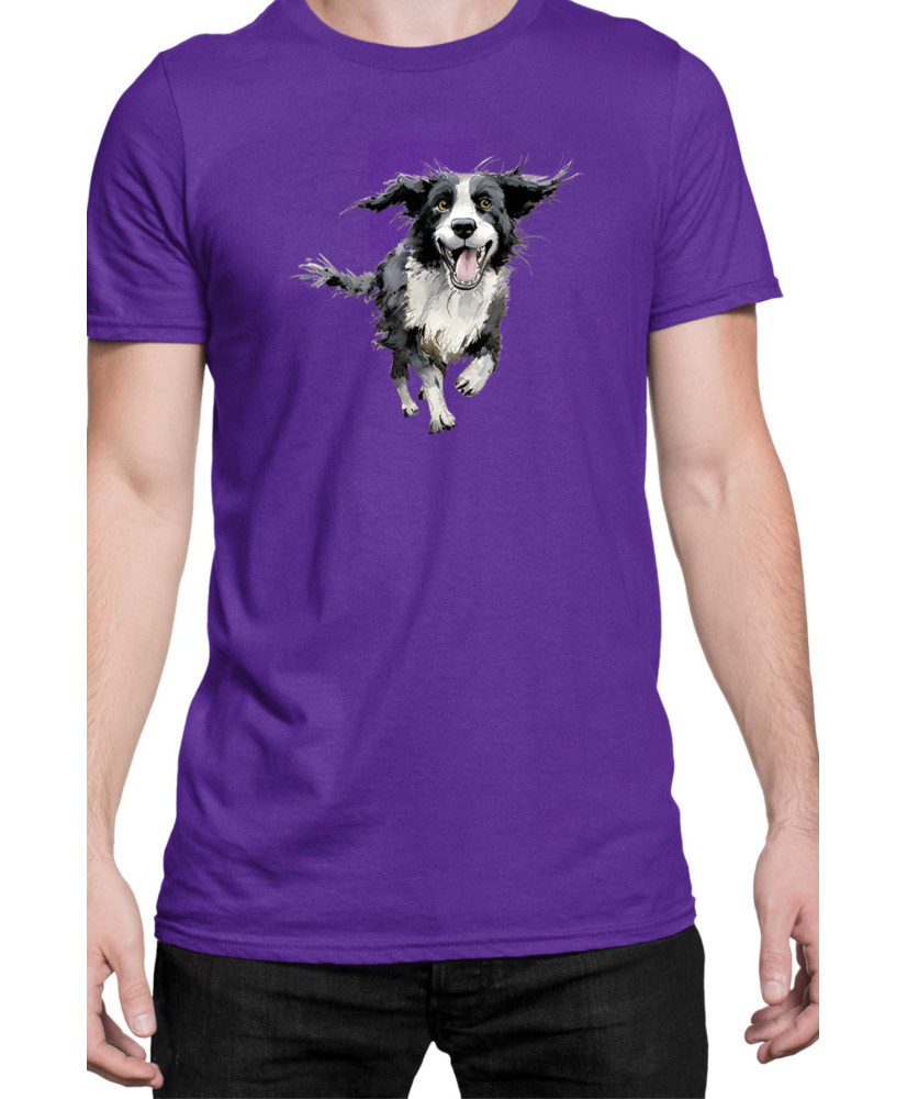 Мъжка Тениска Funny Dogs Breeds Border Collie 02