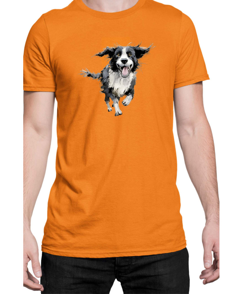 Мъжка Тениска Funny Dogs Breeds Border Collie 02