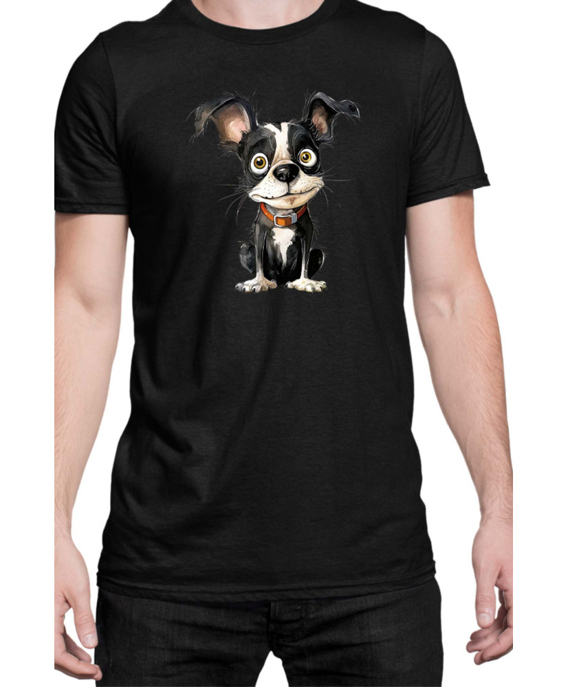 Мъжка Тениска Funny Dogs Breeds Boston Terrier 01