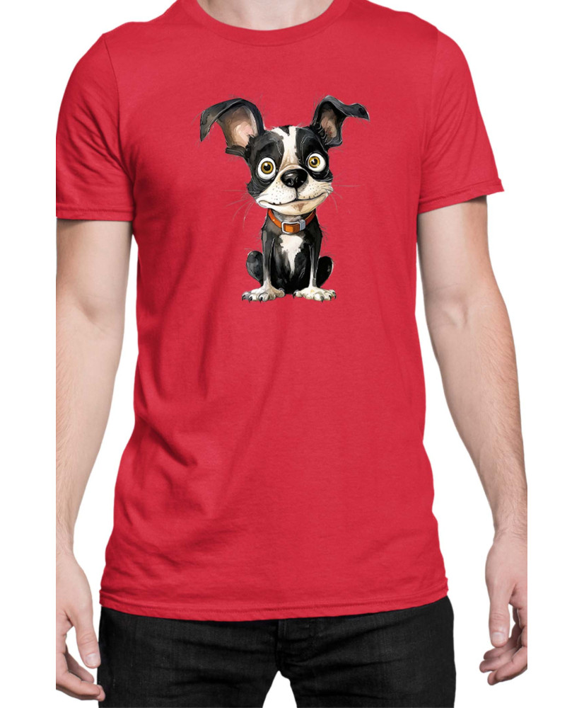 Мъжка Тениска Funny Dogs Breeds Boston Terrier 01