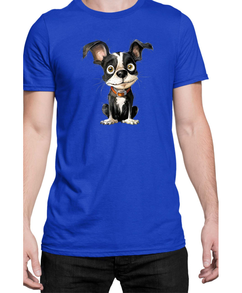 Мъжка Тениска Funny Dogs Breeds Boston Terrier 01