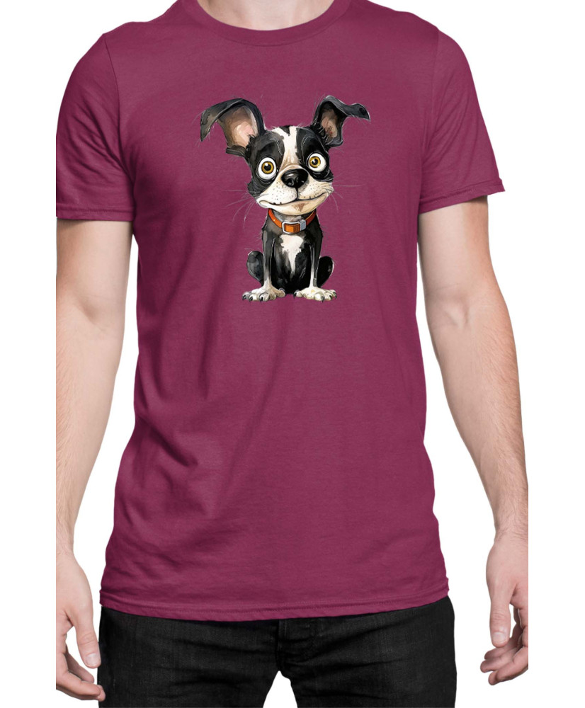 Мъжка Тениска Funny Dogs Breeds Boston Terrier 01