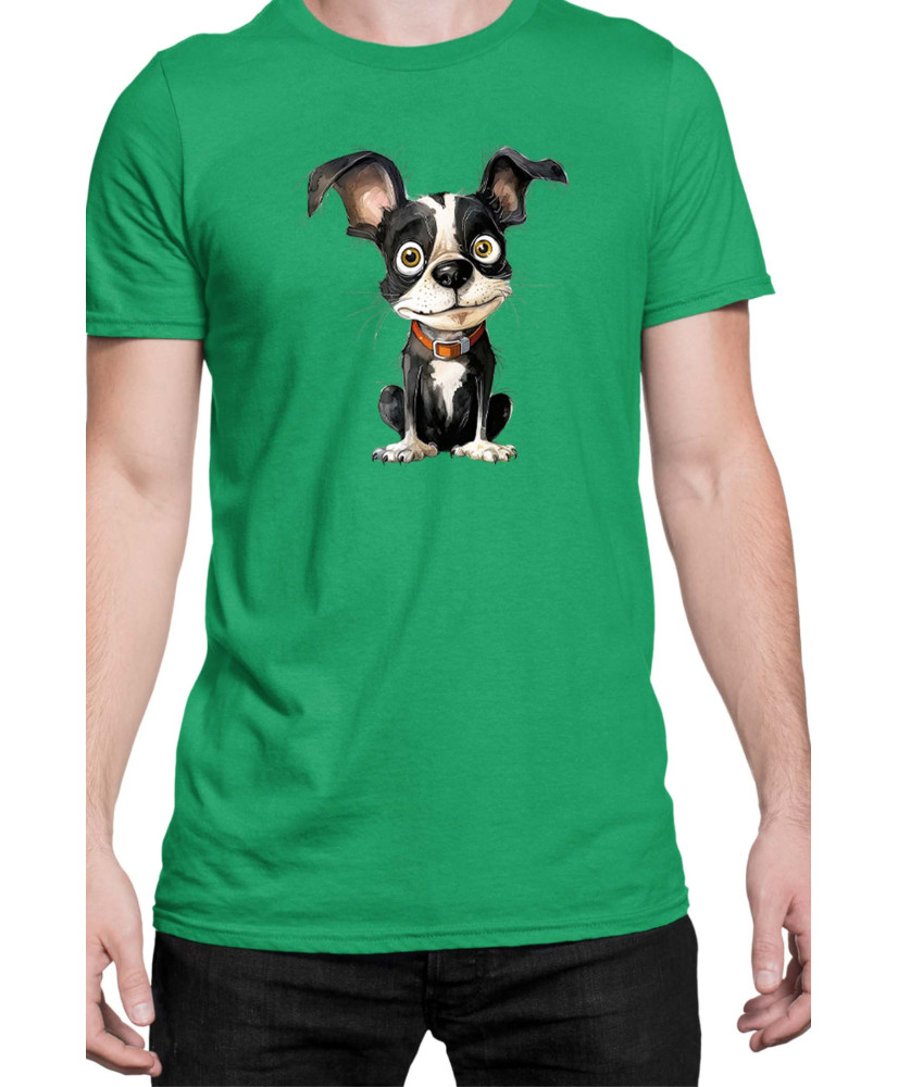 Мъжка Тениска Funny Dogs Breeds Boston Terrier 01