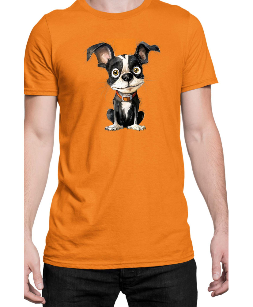Мъжка Тениска Funny Dogs Breeds Boston Terrier 01