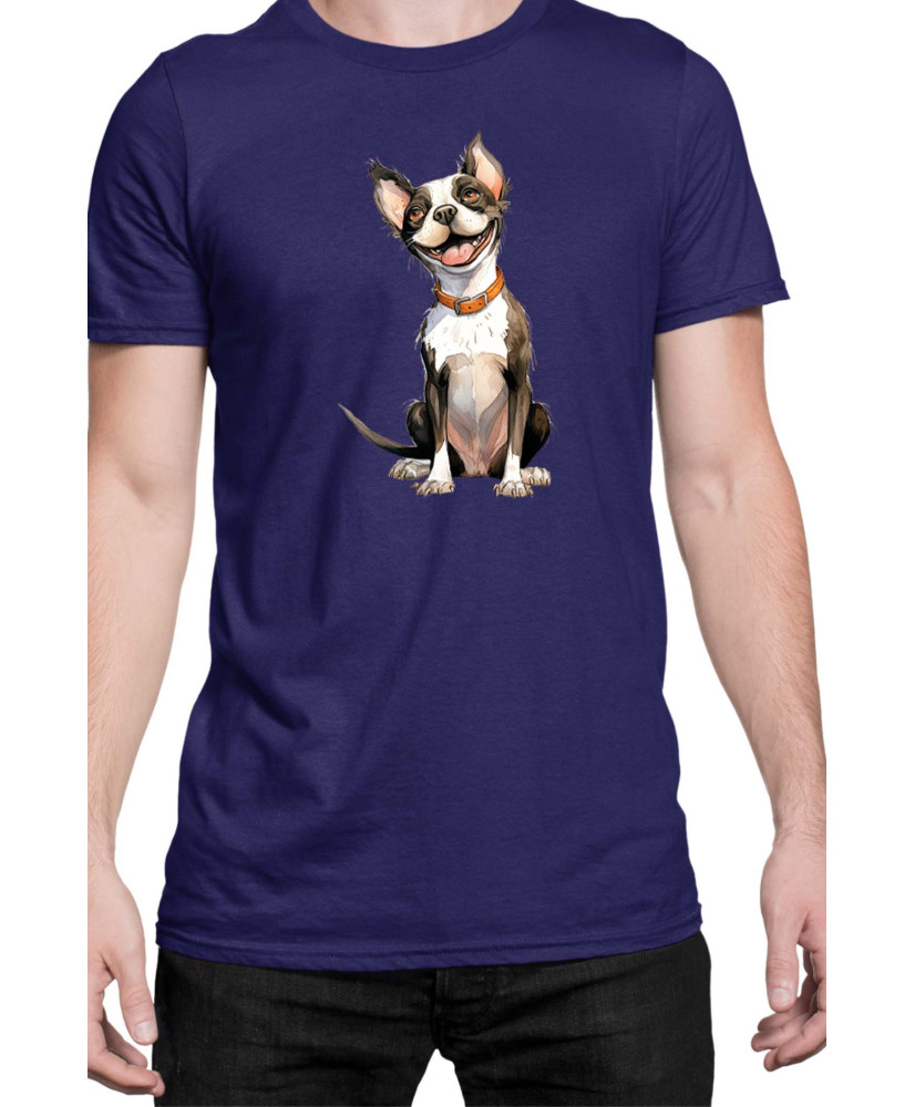 Мъжка Тениска Funny Dogs Breeds Boston Terrier 02