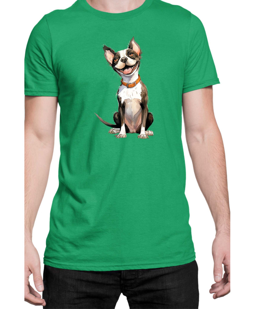 Мъжка Тениска Funny Dogs Breeds Boston Terrier 02