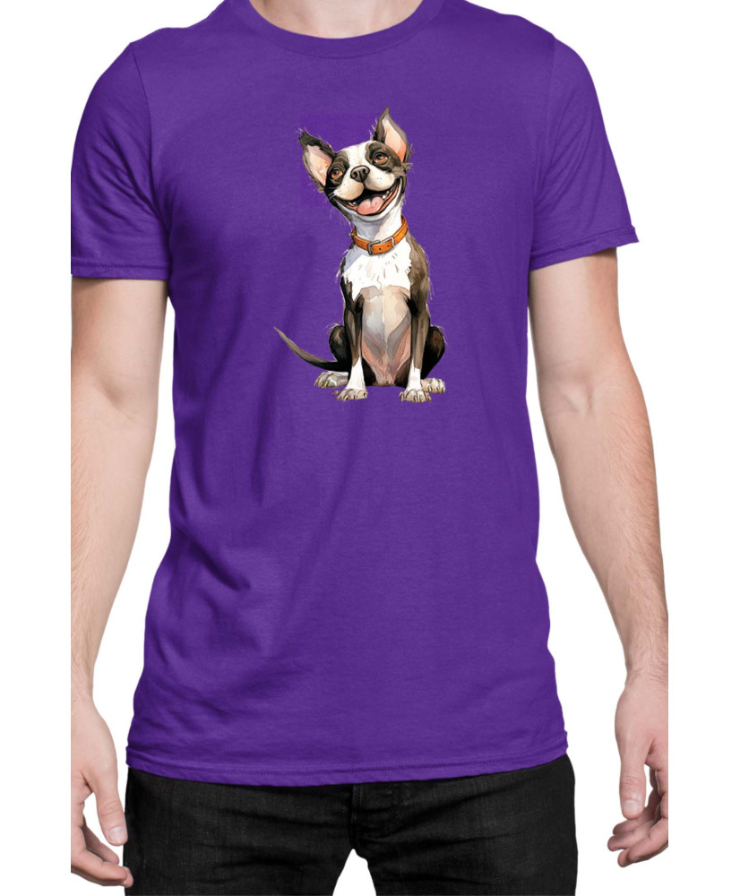 Мъжка Тениска Funny Dogs Breeds Boston Terrier 02