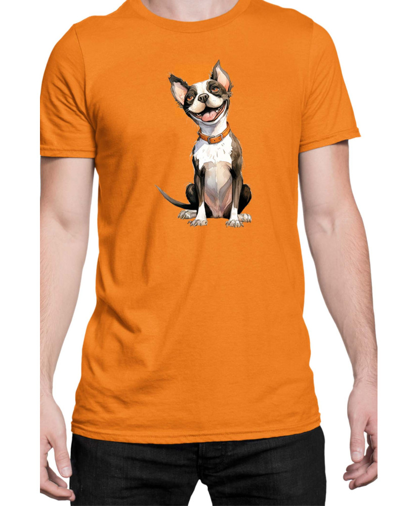 Мъжка Тениска Funny Dogs Breeds Boston Terrier 02