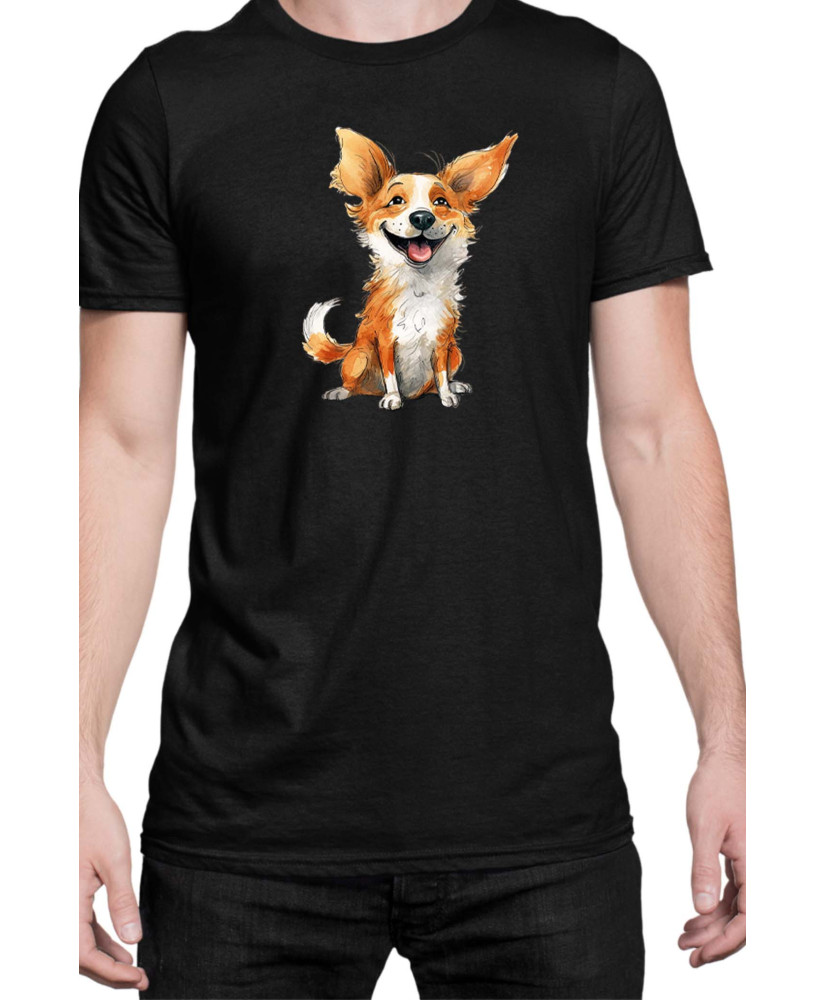 Мъжка Тениска Funny Dogs Breeds Corgi