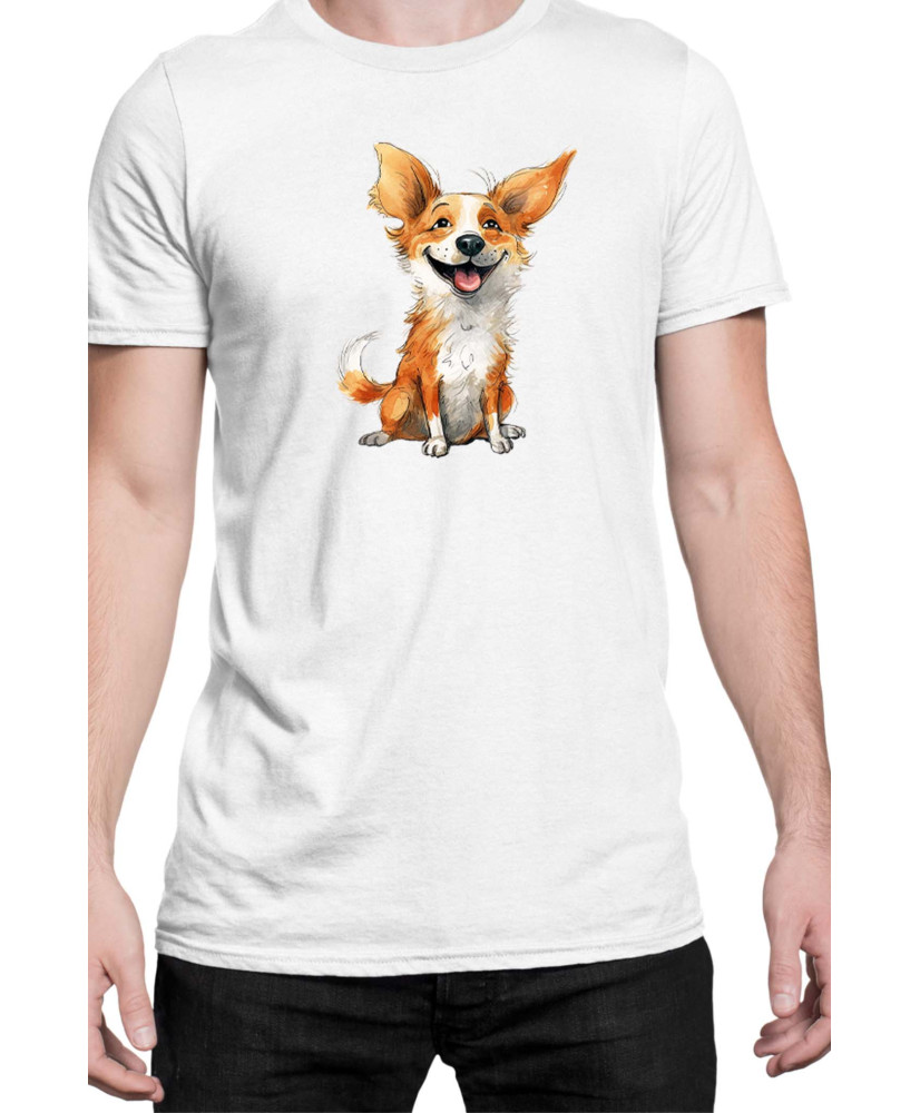 Мъжка Тениска Funny Dogs Breeds Corgi