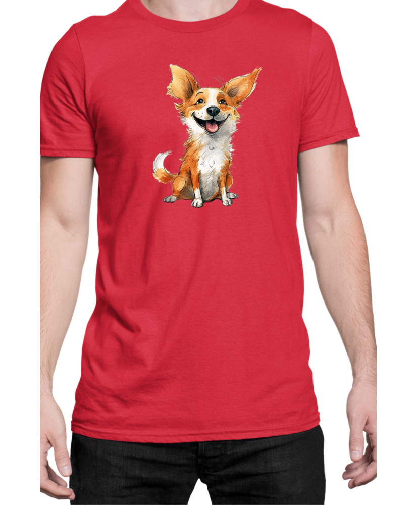 Мъжка Тениска Funny Dogs Breeds Corgi