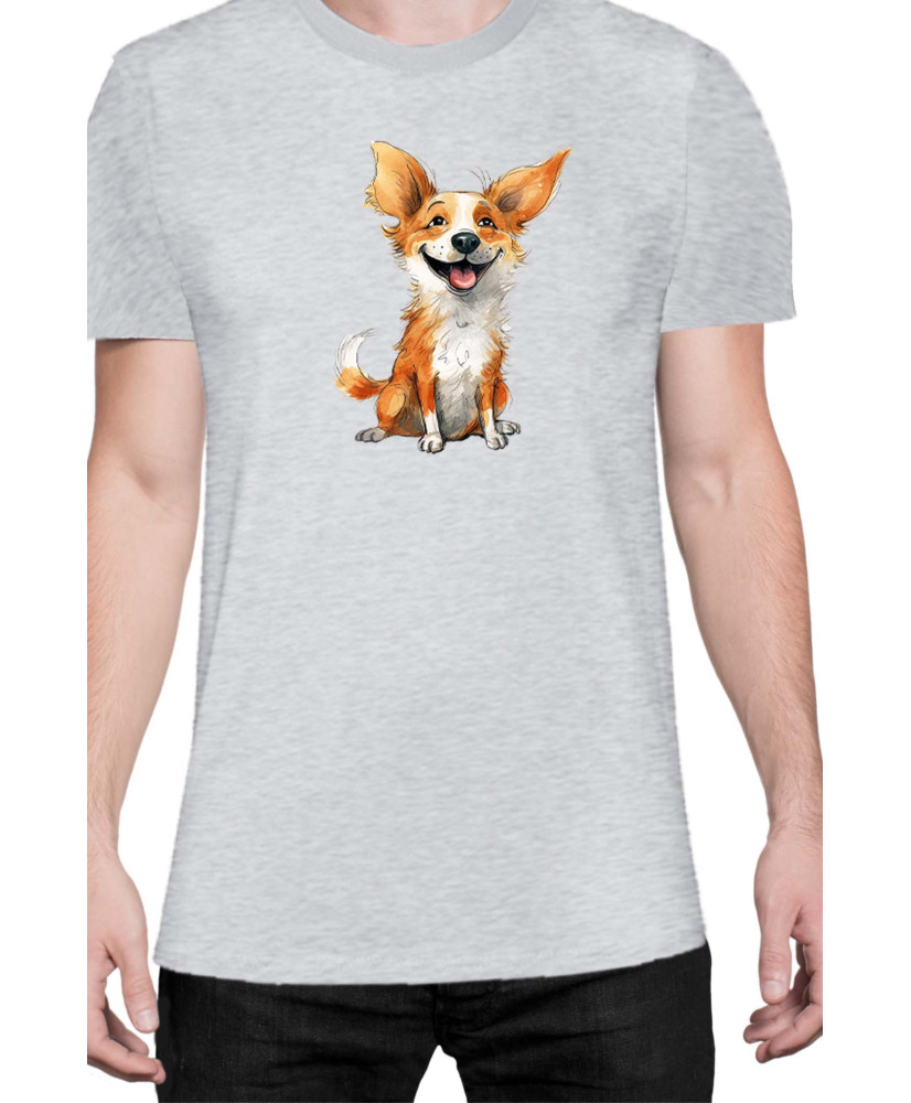 Мъжка Тениска Funny Dogs Breeds Corgi