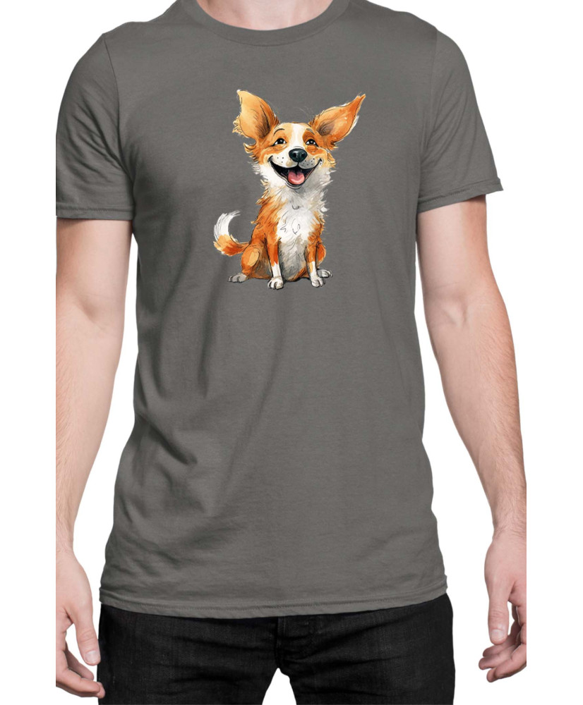 Мъжка Тениска Funny Dogs Breeds Corgi