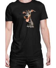 Мъжка Тениска Funny Dogs Breeds Doberman