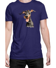 Мъжка Тениска Funny Dogs Breeds Doberman