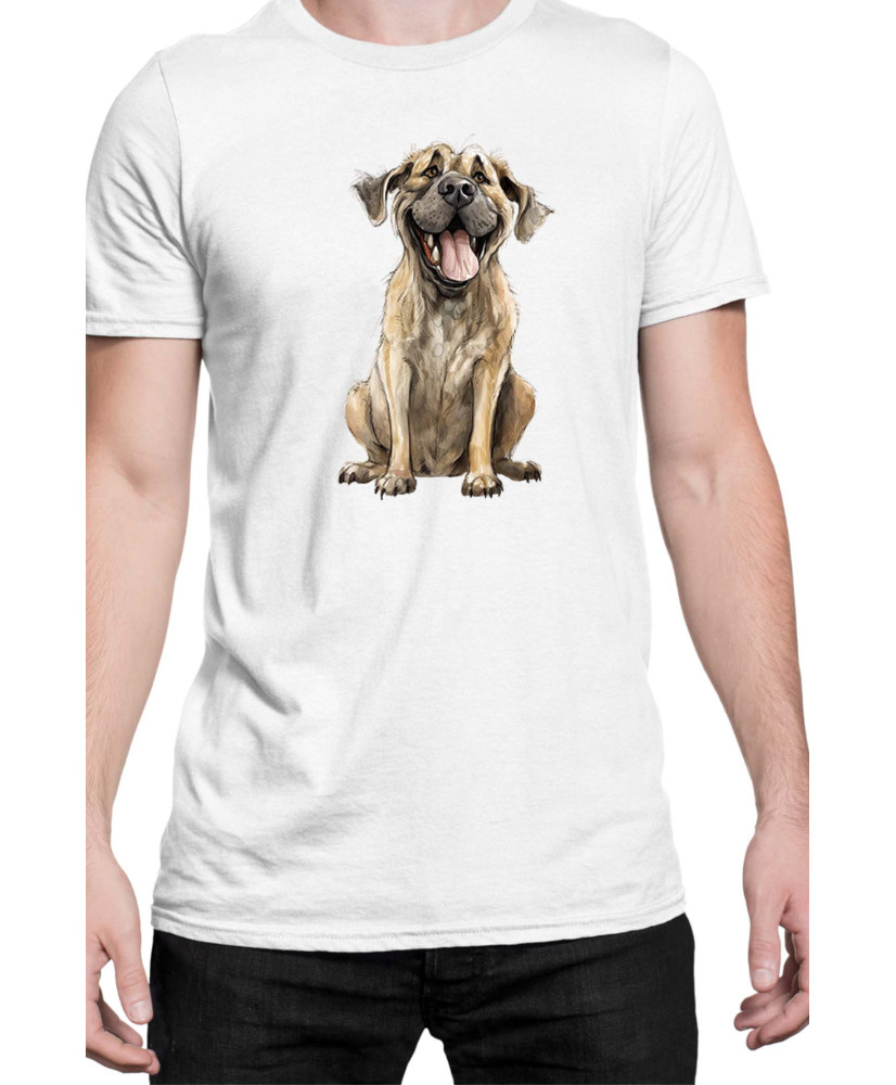 Мъжка Тениска Funny Dogs Breeds English Mastiff