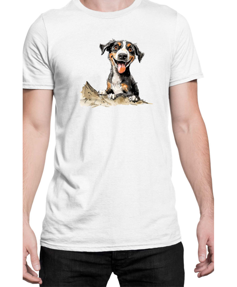 Мъжка Тениска Funny Dogs Breeds Entlebucher Mountain Dog