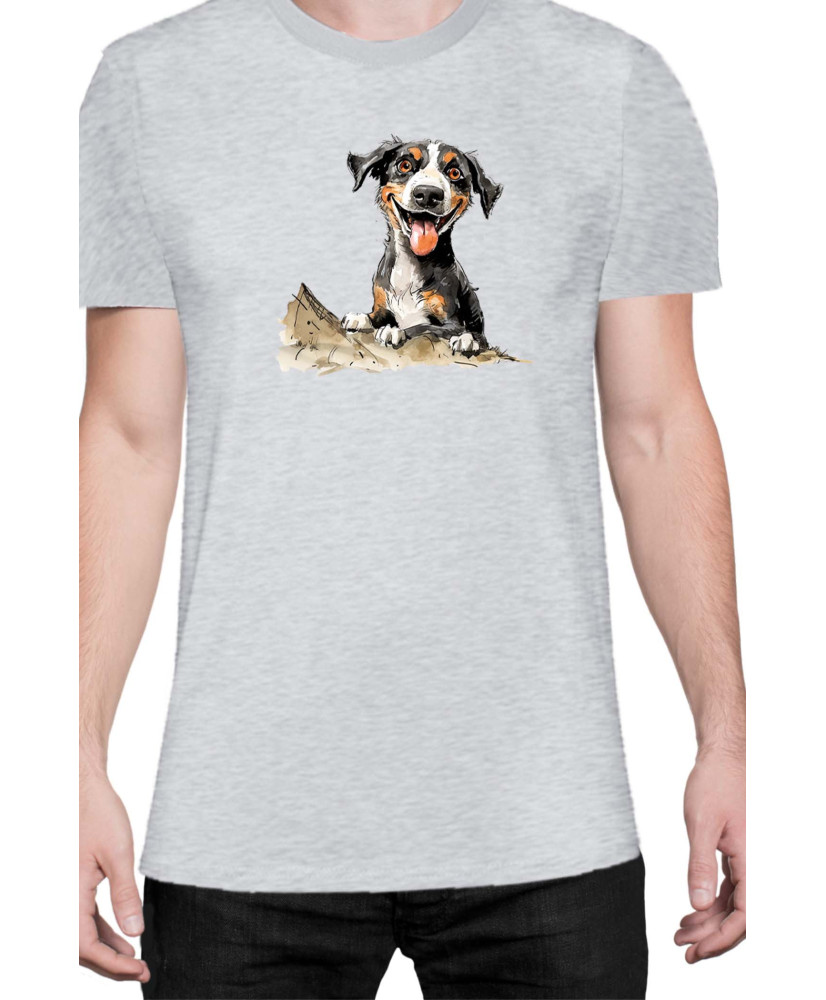 Мъжка Тениска Funny Dogs Breeds Entlebucher Mountain Dog