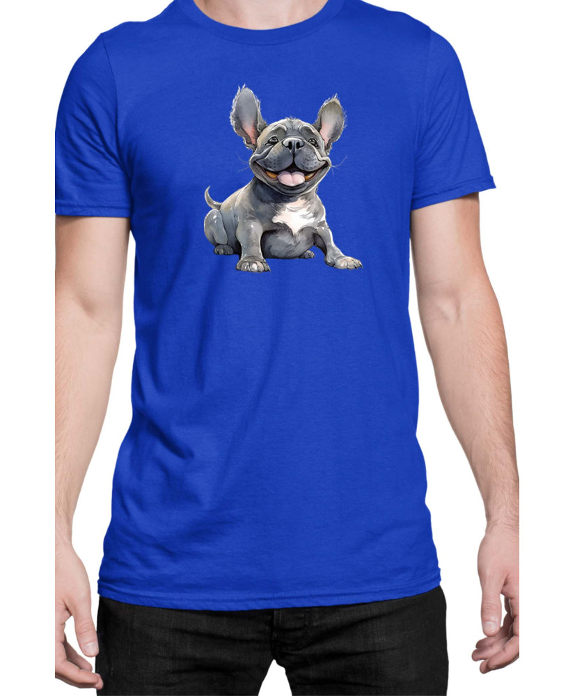 Мъжка Тениска Funny Dogs Breeds French Bulldog