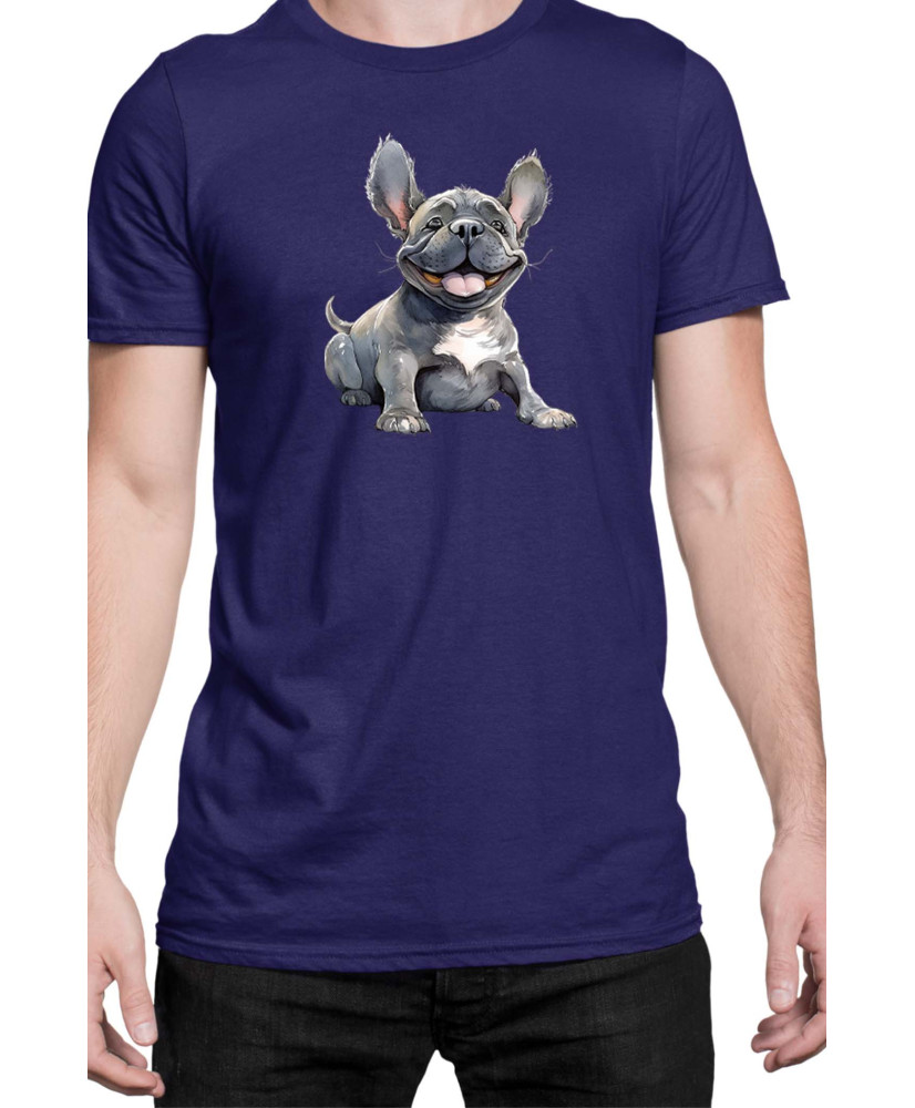 Мъжка Тениска Funny Dogs Breeds French Bulldog